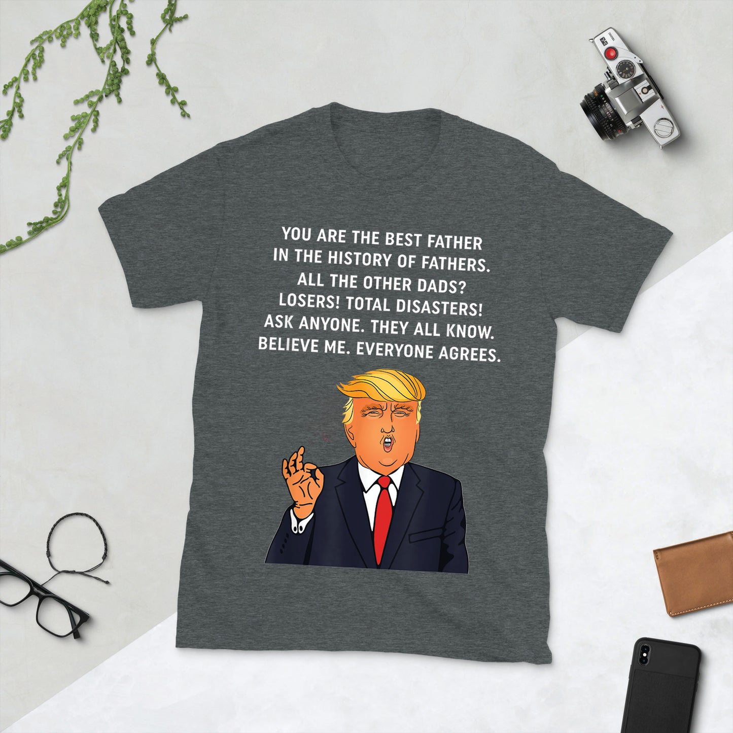 Trump The Best Father Unisex Short-Sleeve T-Shirt