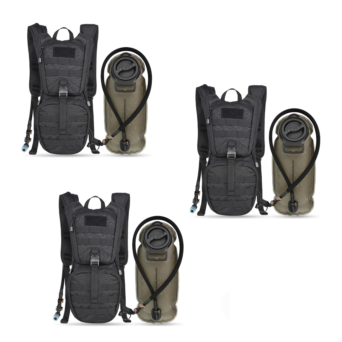 2-in-1 MOLLE Tactical Hydration Pack (3L)