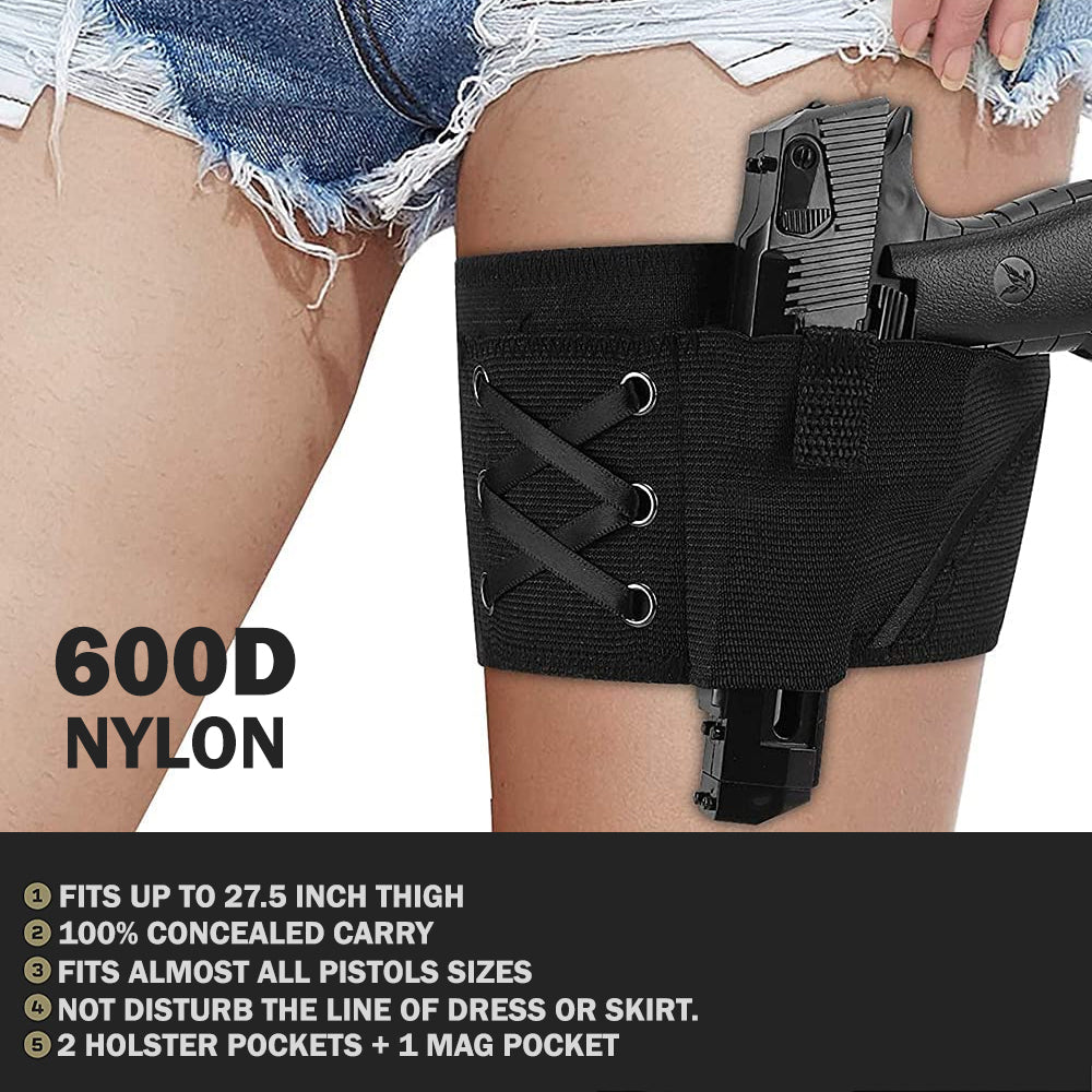 Hip Women Holster Anti-Slip Leg Gun Concealed Carry Garter Thigh Pistol Belt  mag
