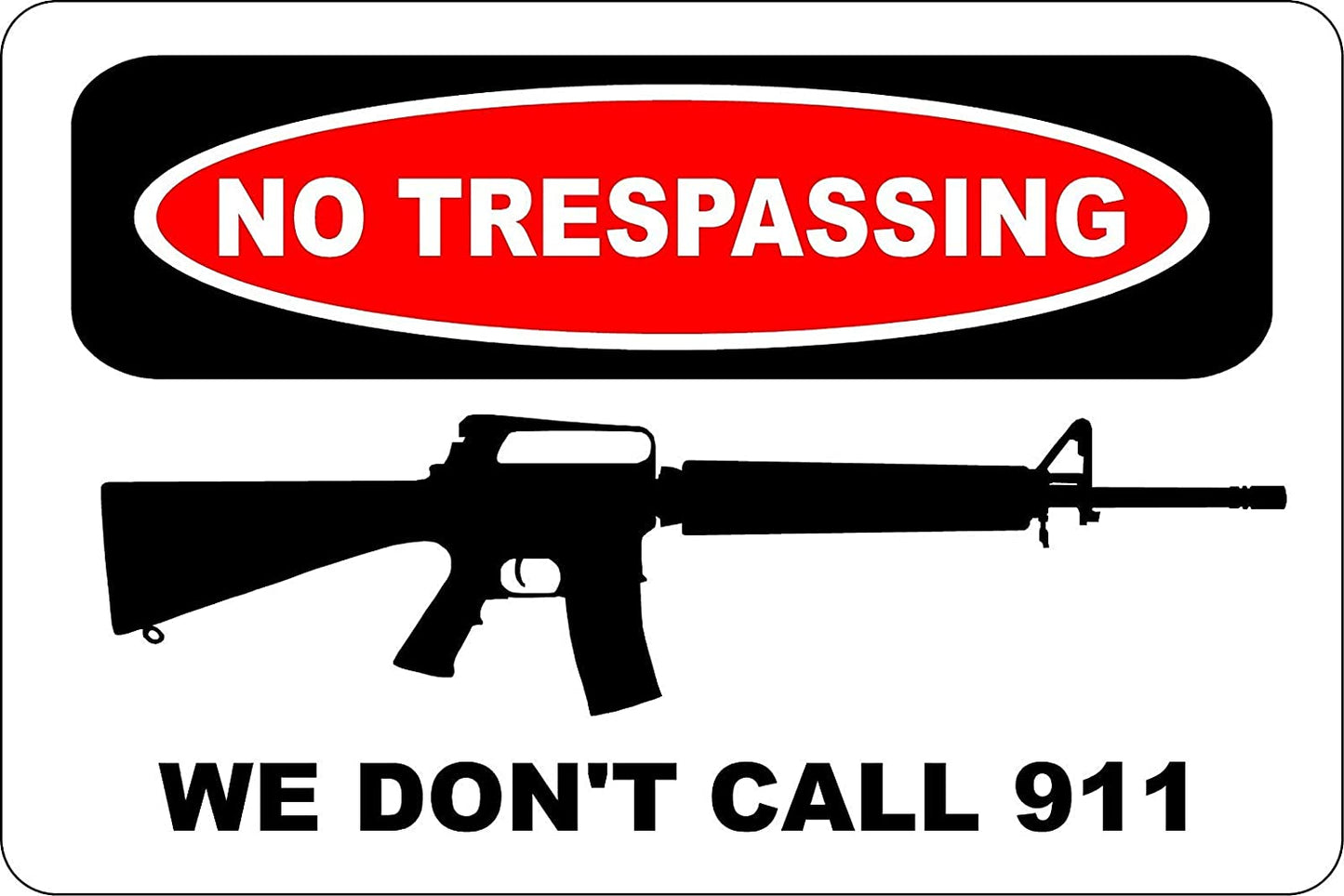 2-Pack No Trespassing Novelty Sign