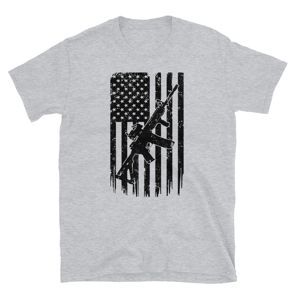 Gun Flag Short-Sleeve Unisex T-Shirt