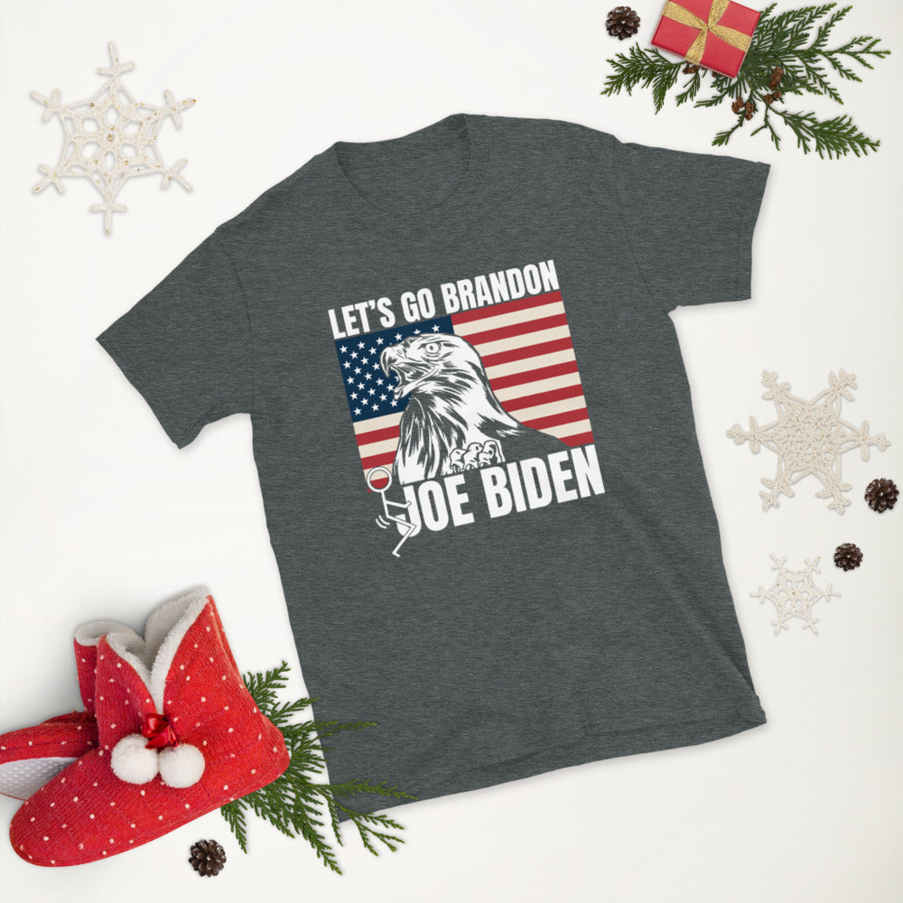 Let's go brandon Eagle American flag Short-Sleeve Unisex T-Shirt