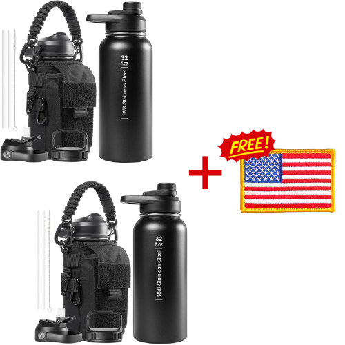 2 Chugzilla Bottles + Free US Flag Badge