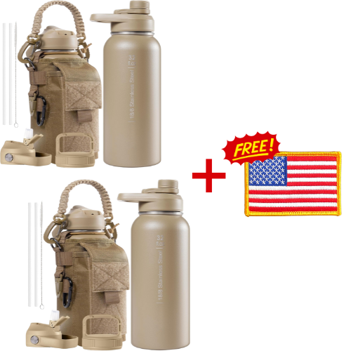2 Chugzilla Bottles + Free US Flag Badge