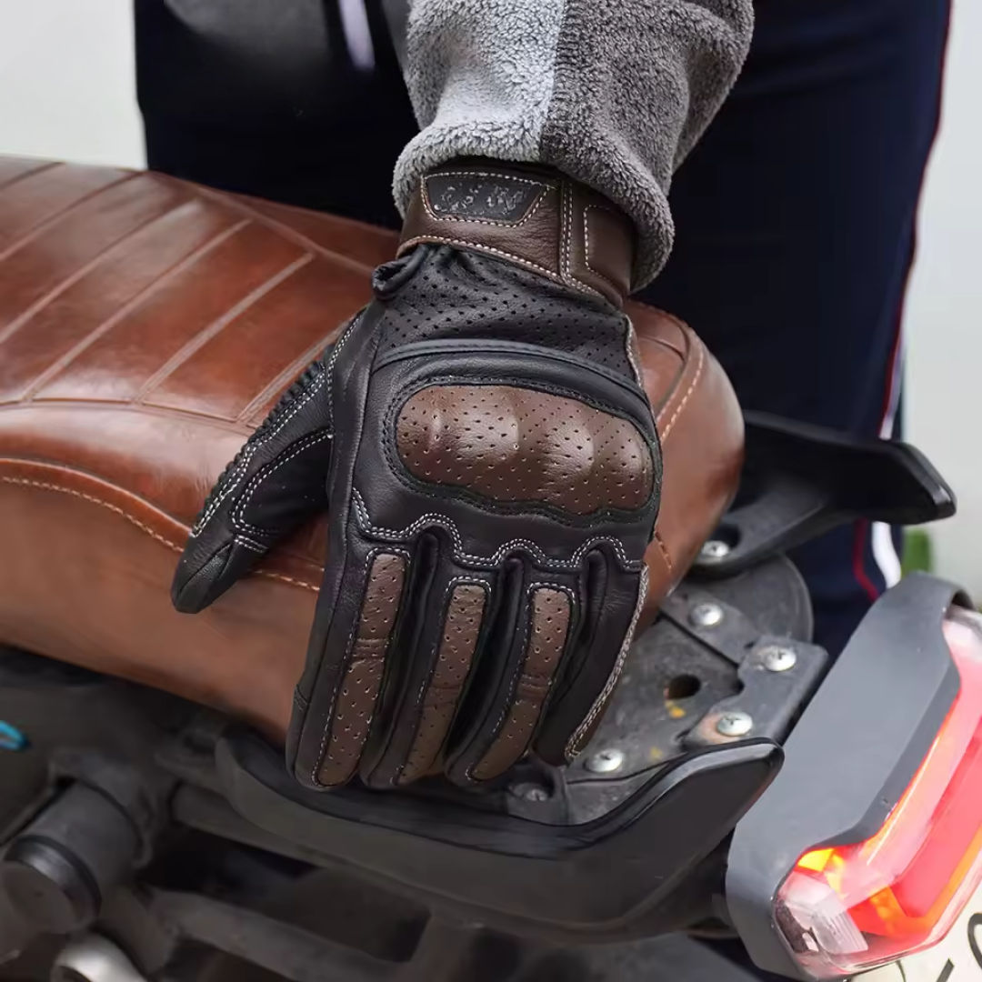 Spino Leather Motorcycle Gloves