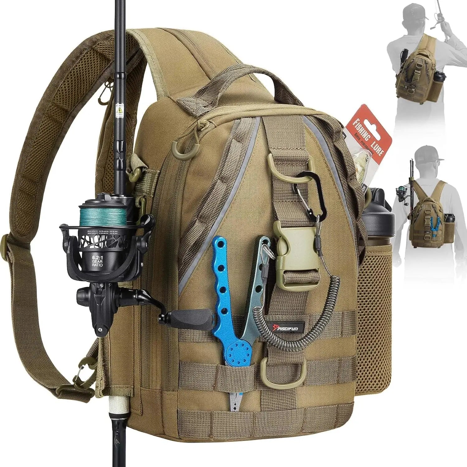 1x Mudwater Tactical Fishing Sling Bag
