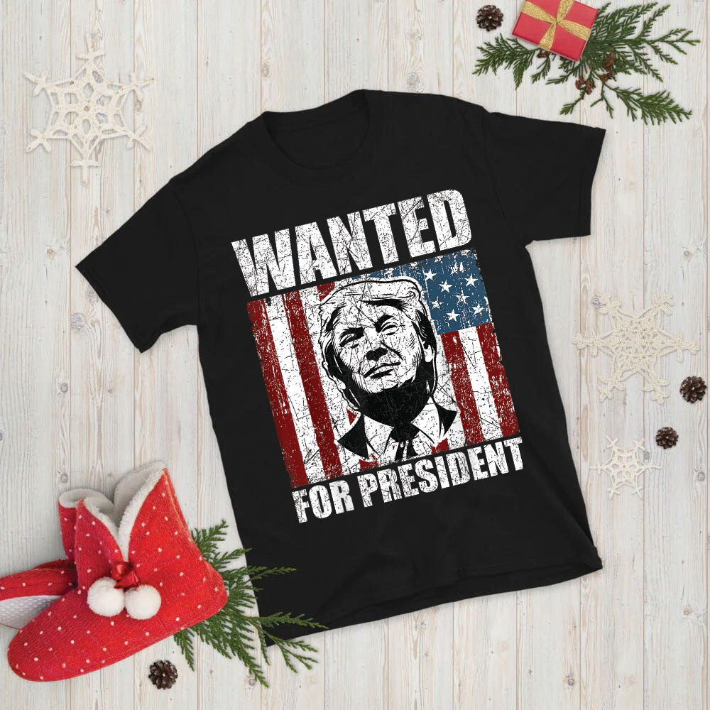 Wanted For President V2 Unisex Short-Sleeve T-Shirt