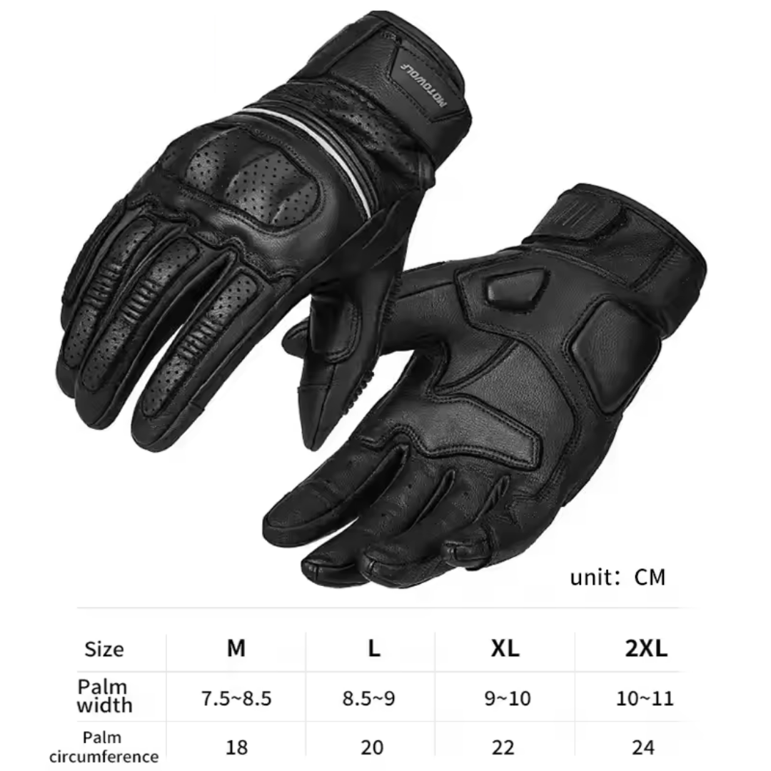 Dino Retro Perforated Leather Gloves