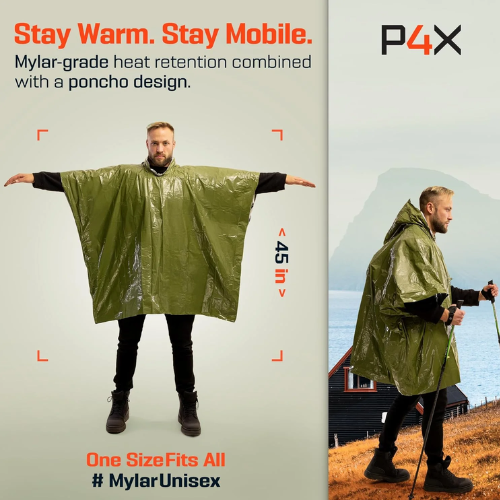 Emergency Mylar Poncho