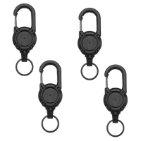 4x Dino Retractable Keychains