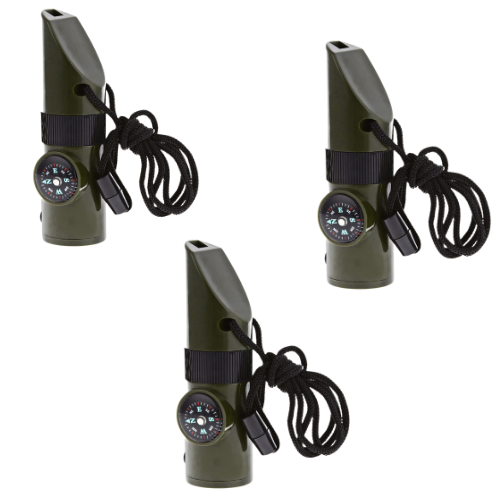 3x NorthStar Signal 7-in-1 Survival Whistles