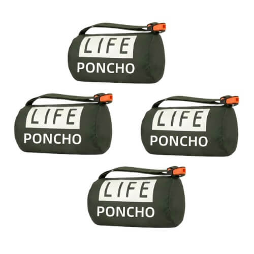 4x Emergency Mylar Poncho