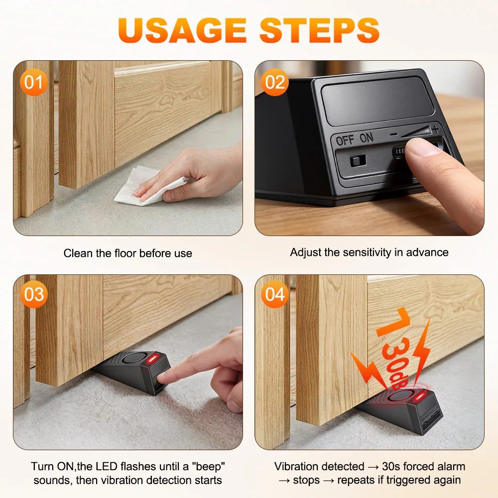 130dB Portable Door Stop Alarm