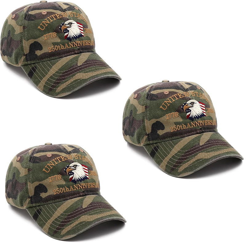 3 Camo eagle hats