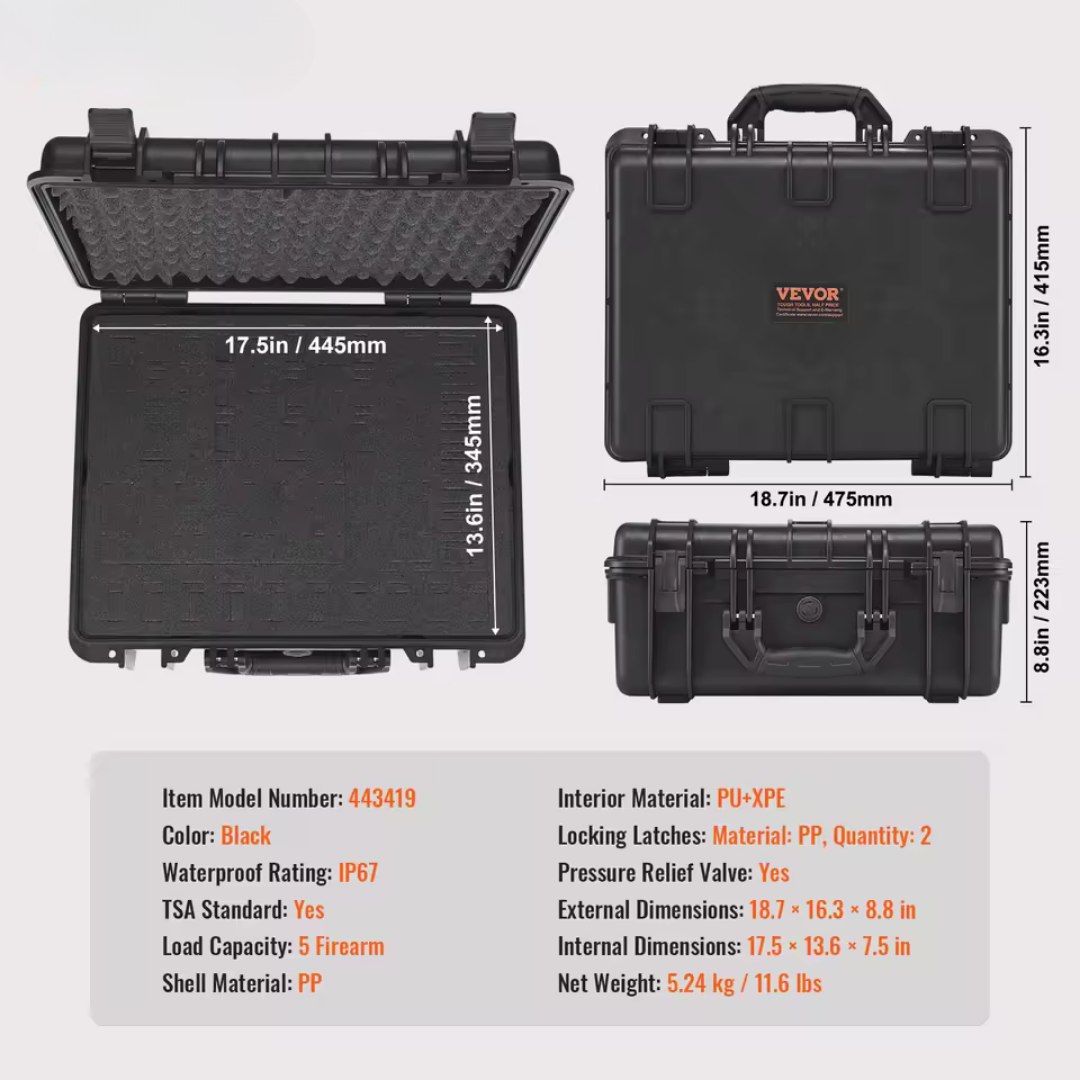 Dino Hard Pistol Case