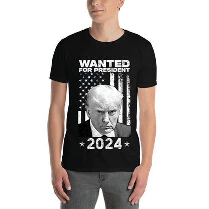 Wanted For President 2024 Unisex Short-Sleeve T-Shirt