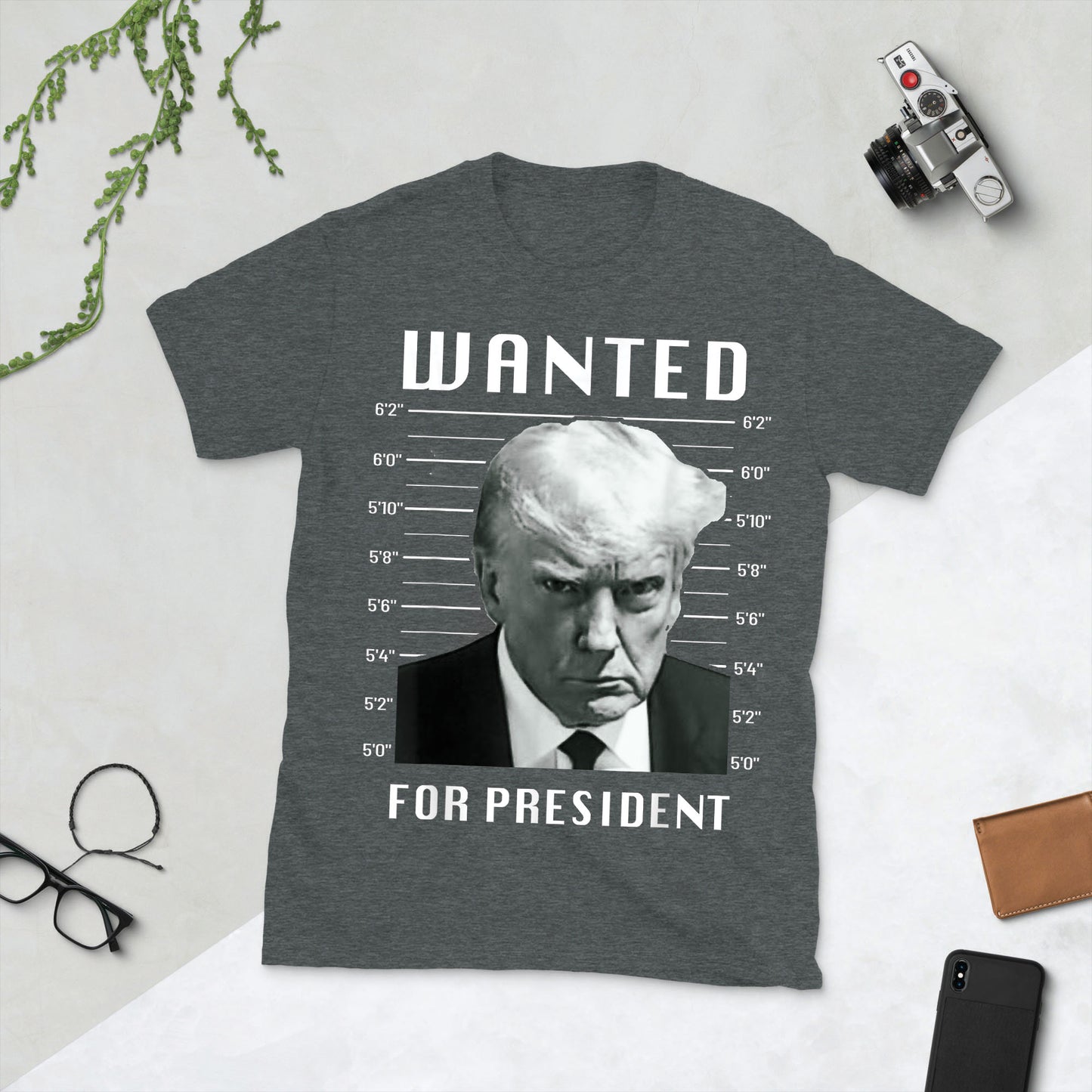 Wanted For President Unisex Short-Sleeve T-Shirt