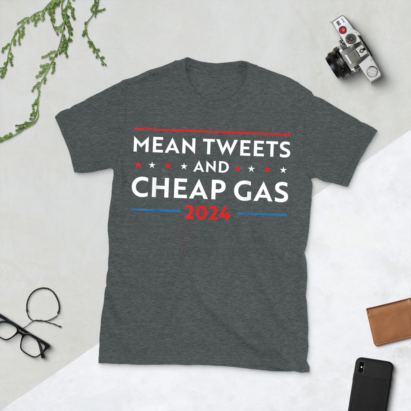 Mean Tweets And Cheap Gas Unisex Short-Sleeve T-Shirt