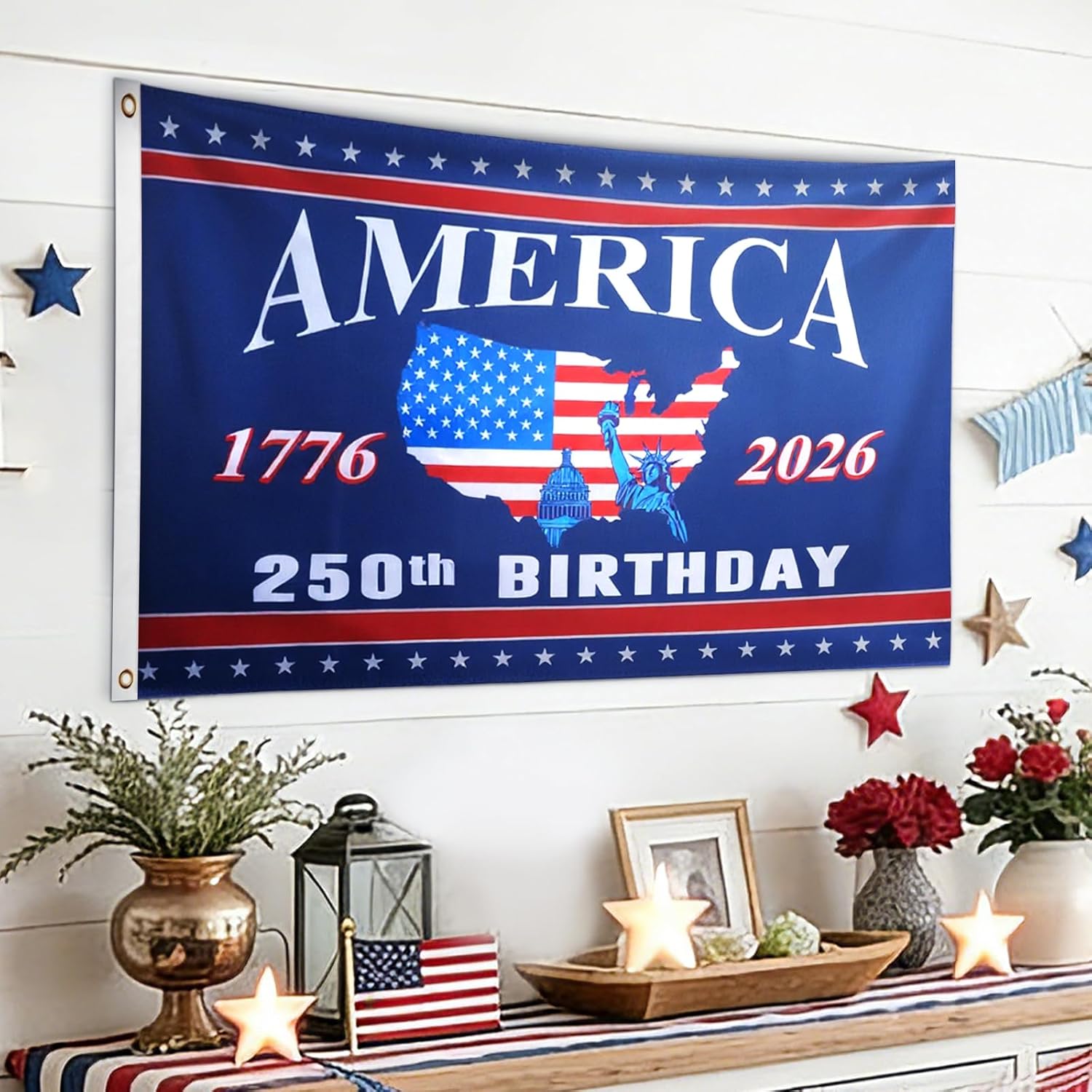 America 250th Birthday Flag