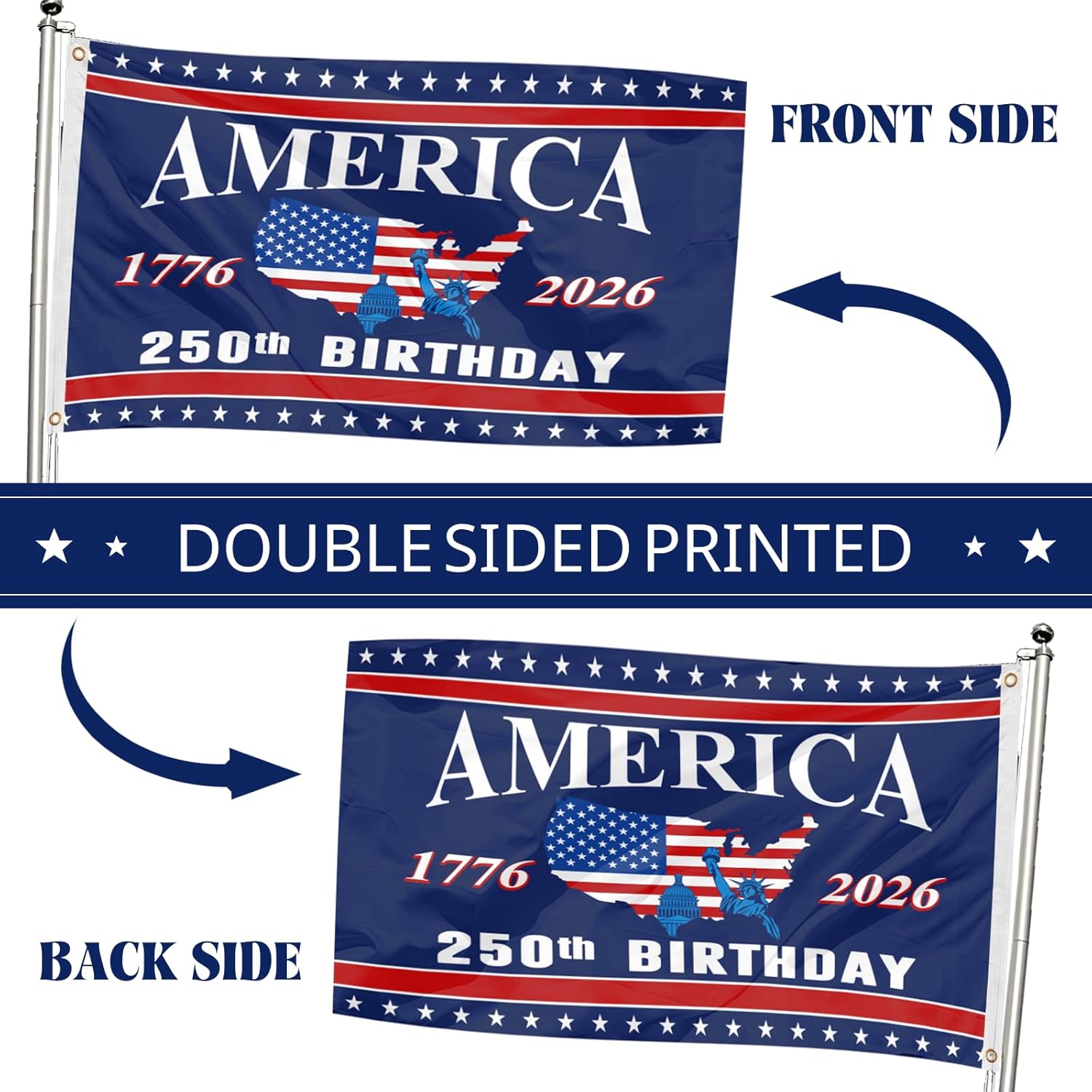 America 250th Birthday Flag