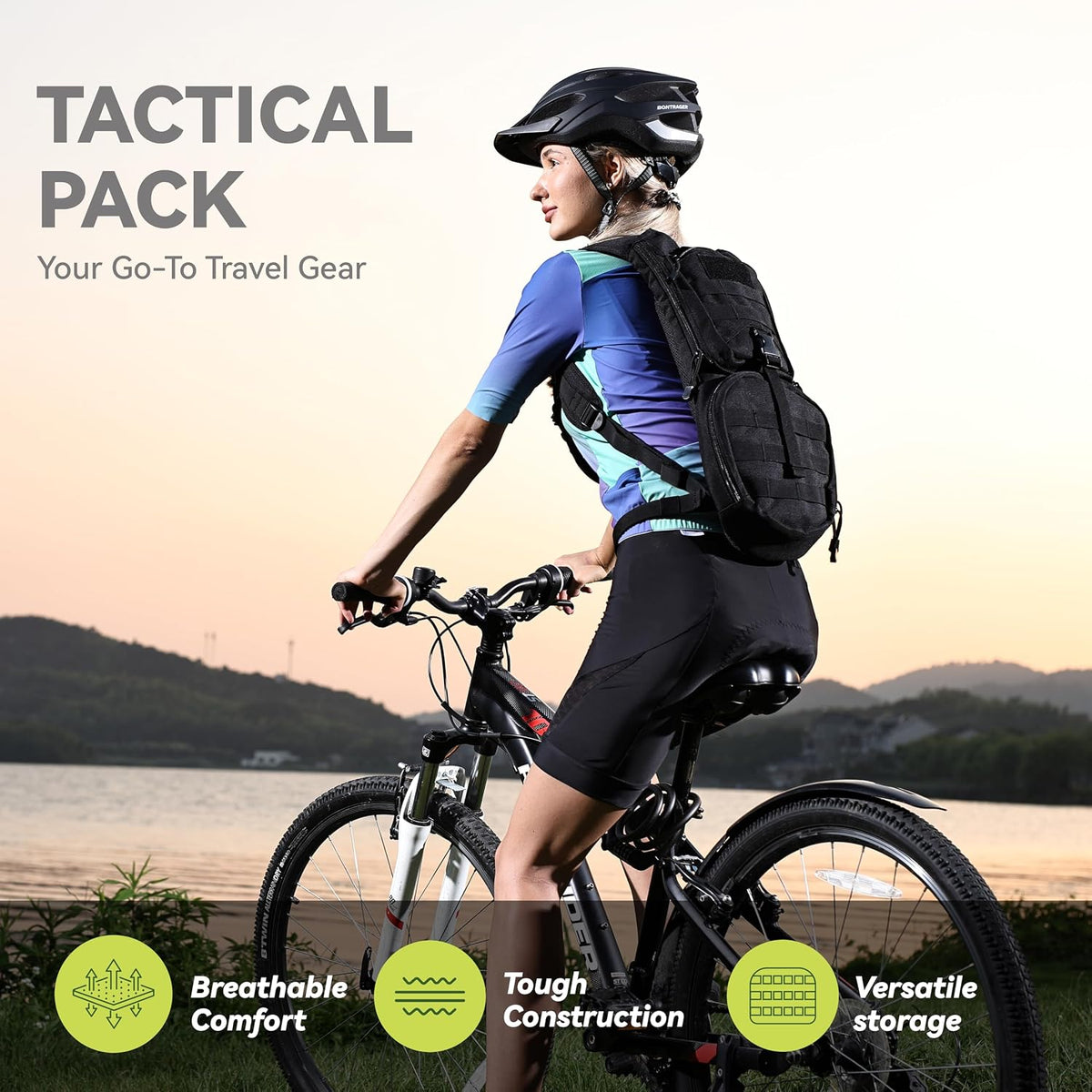 2-in-1 MOLLE Tactical Hydration Pack (3L)