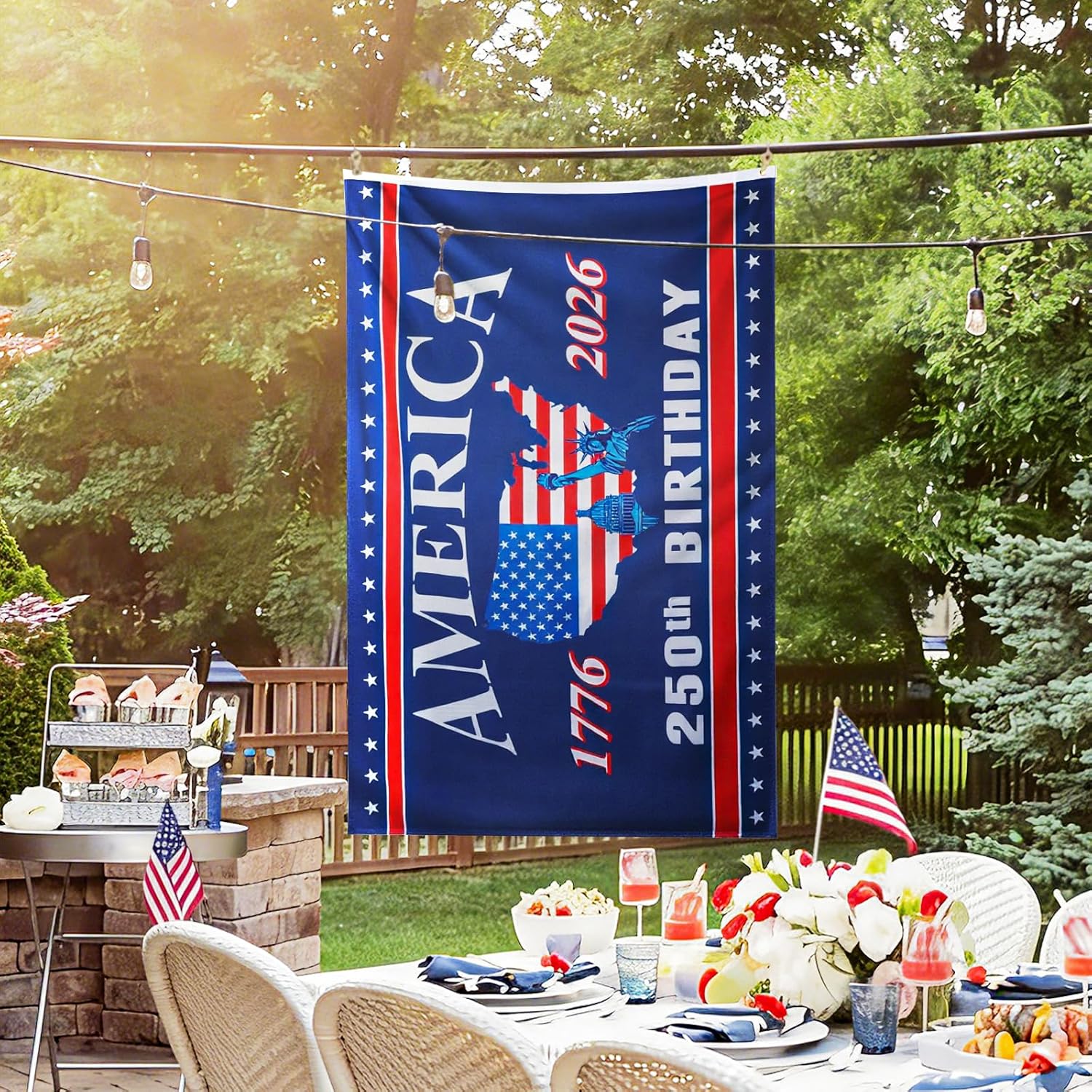 America 250th Birthday Flag