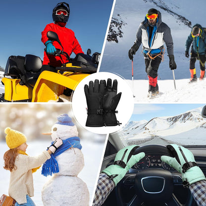 Waterproof Ski Gloves for Kids & Adults