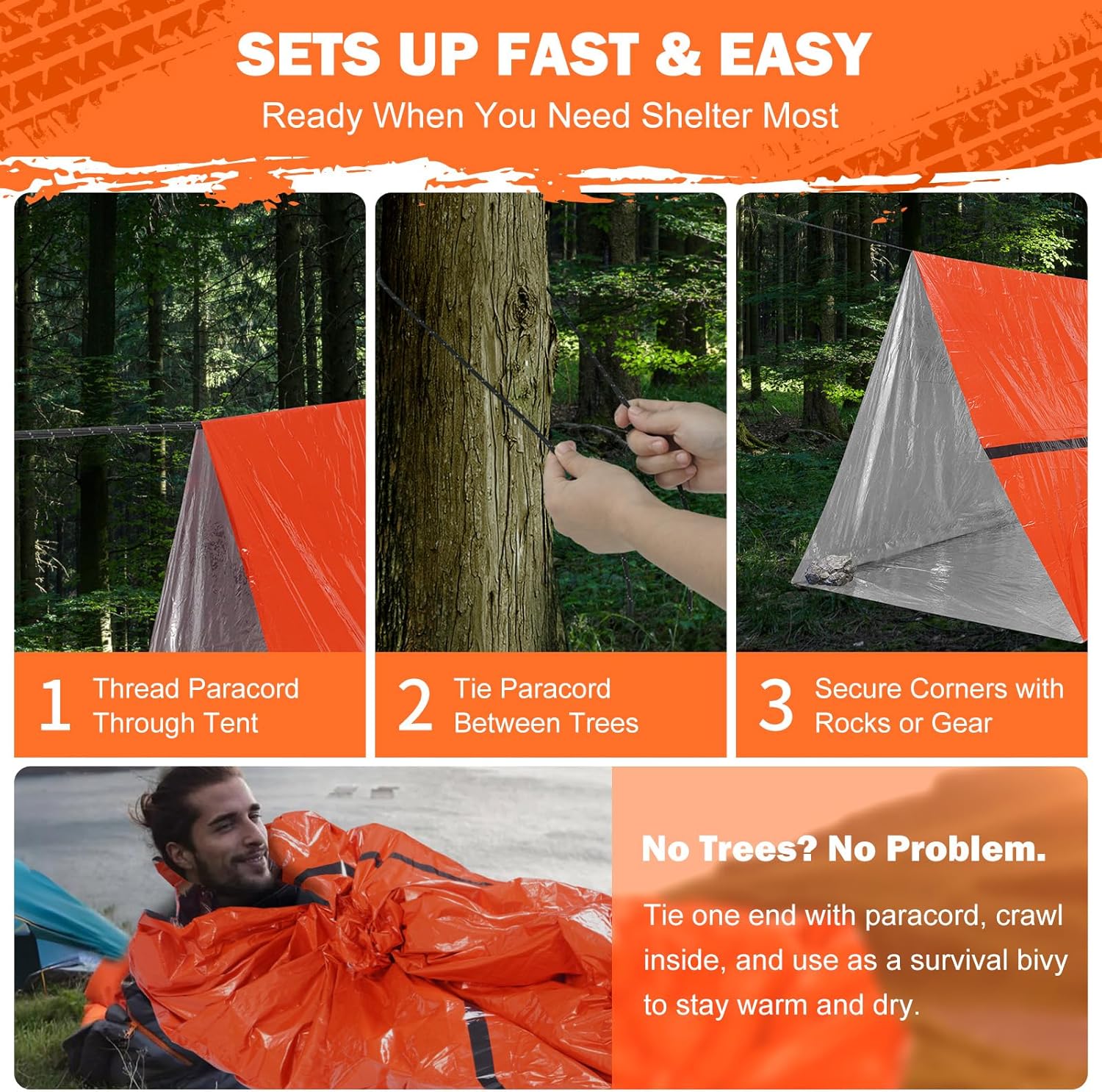 2x Emergency Tents