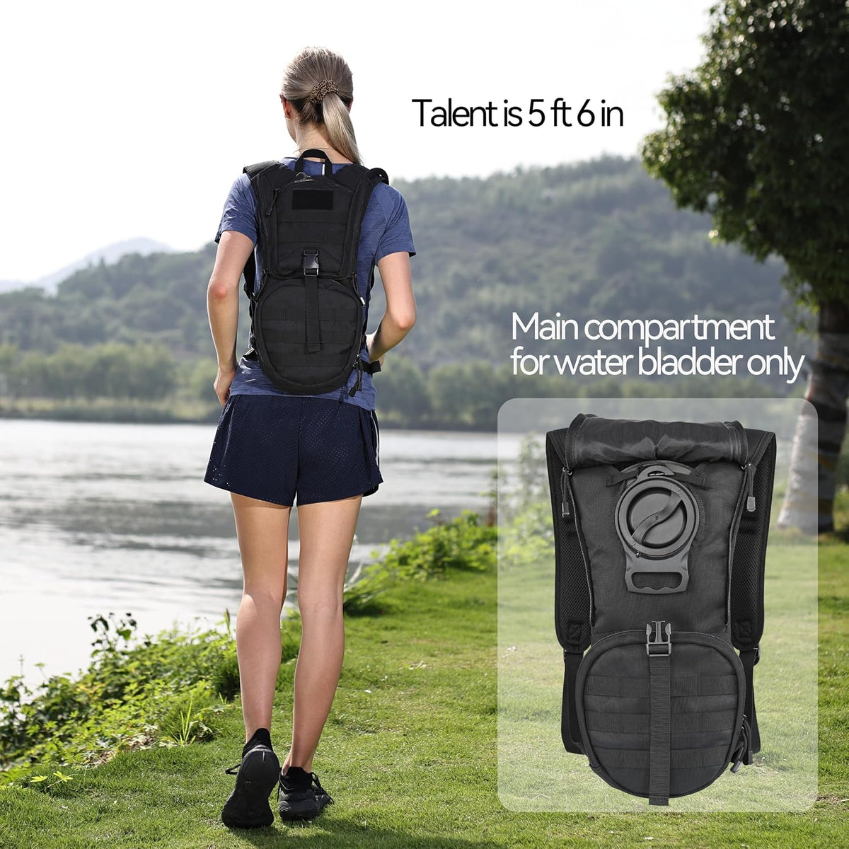 2-in-1 MOLLE Tactical Hydration Pack (3L)