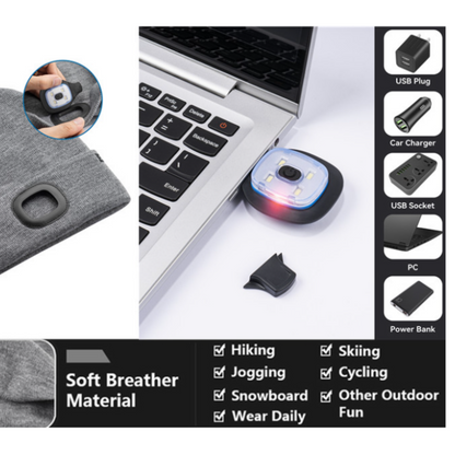 USB-Rechargeable Led Lighted Beanie