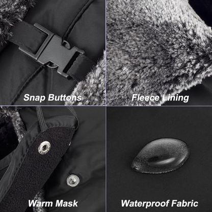 Winter Trapper Hat With Windproof Mask