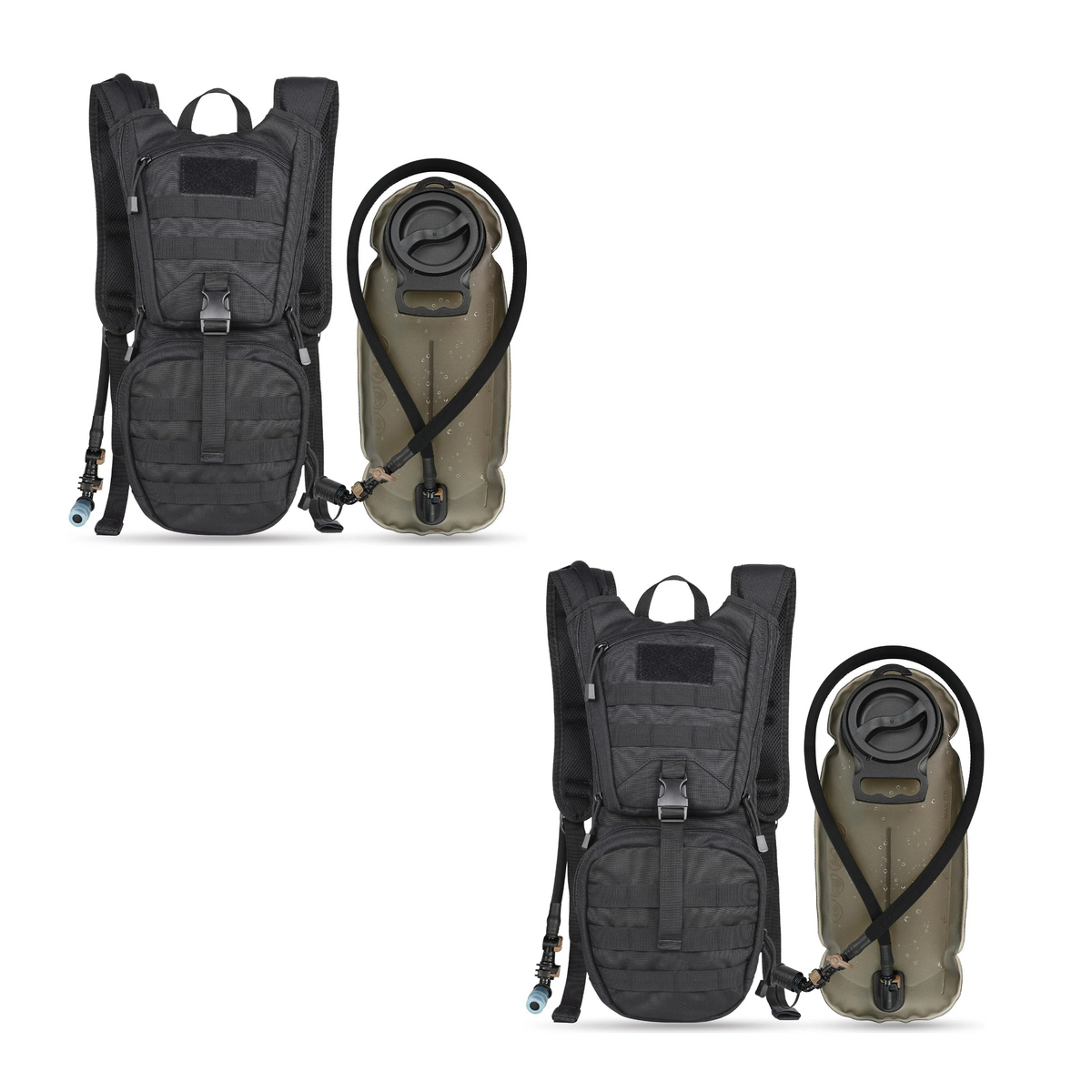 2-in-1 MOLLE Tactical Hydration Pack (3L)