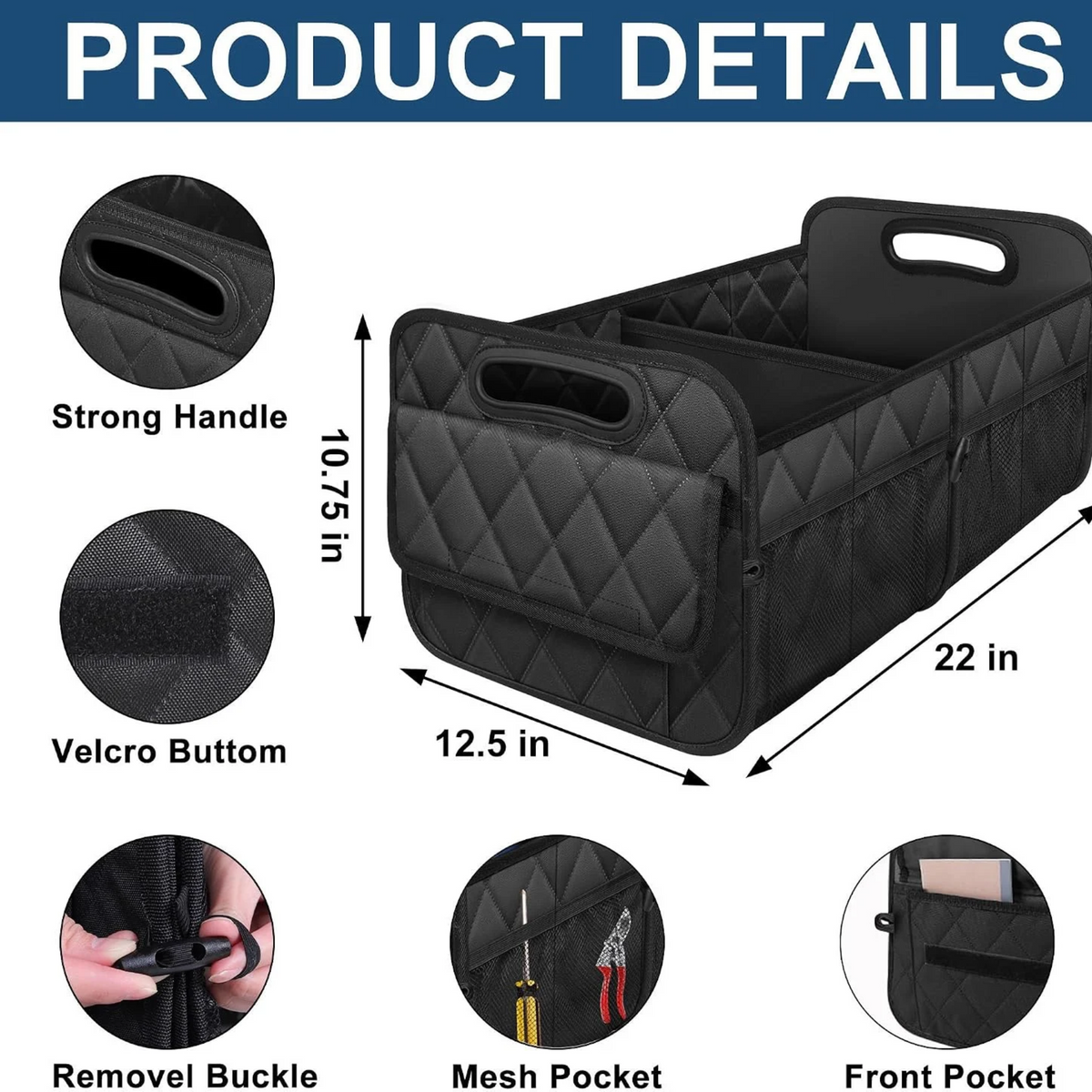 50L Waterproof Trunk Organizer