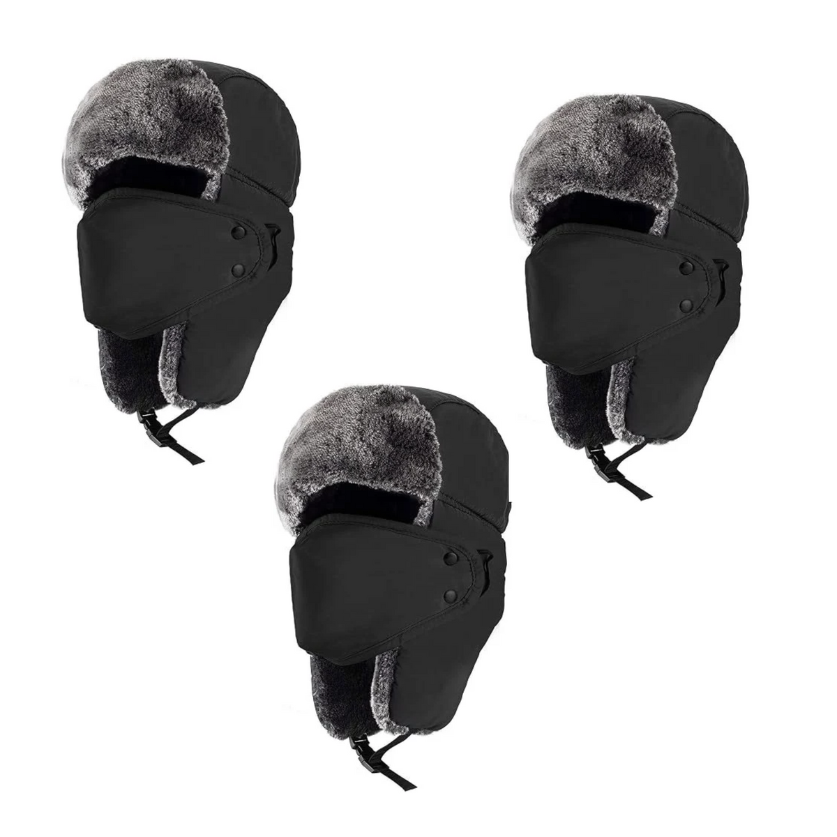 Winter Trapper Hat With Windproof Mask