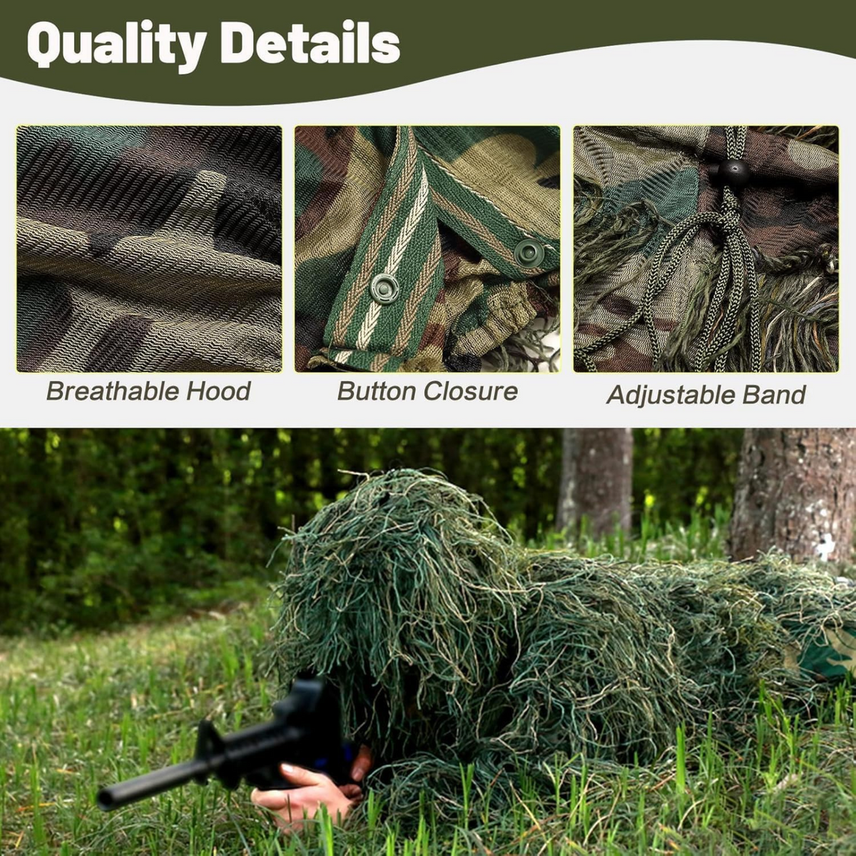 5-in-1 Ghillie Hunting Camouflage Suit