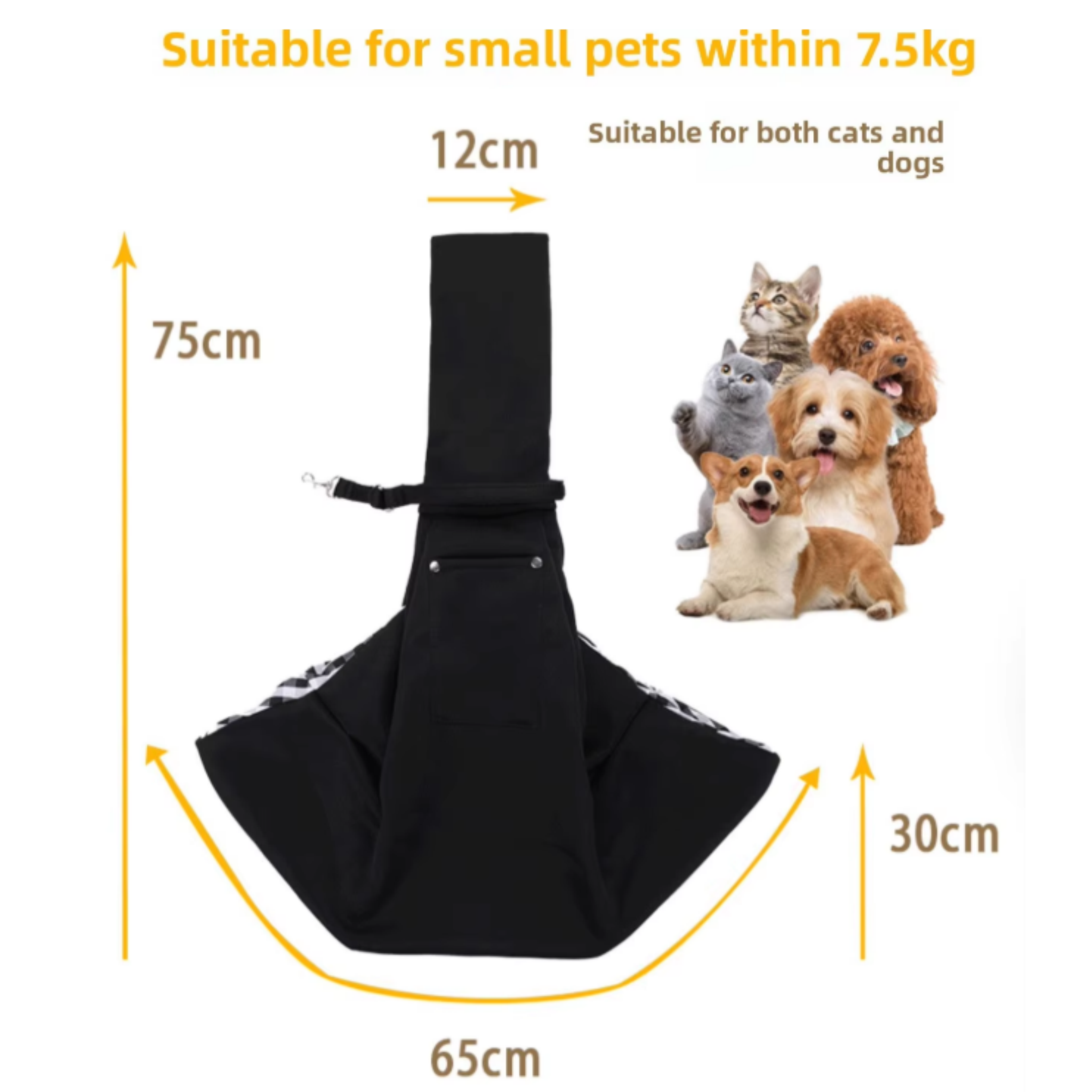 Dino Small Pet Sling Bag
