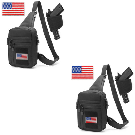 2 Raptor Sling Bags with flag gift