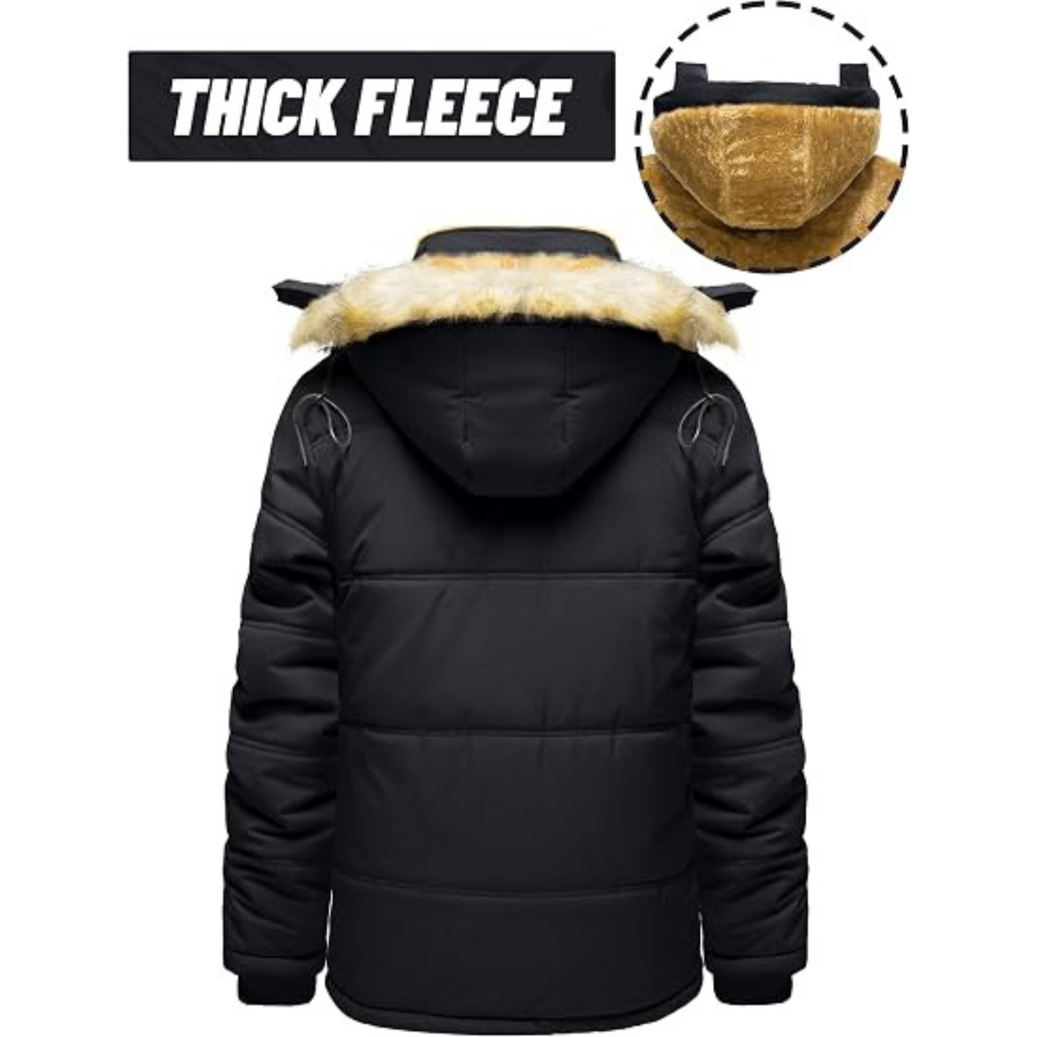 Men's Winter Hooded Jacket – Water-Repellent & Windproof Coat