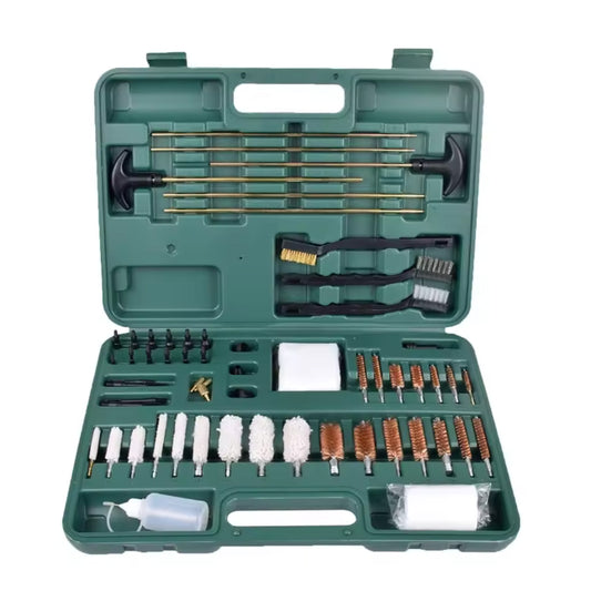 Broomstick gun cleaning kit