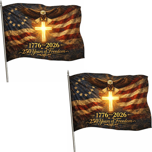 2 250th anniversary flags