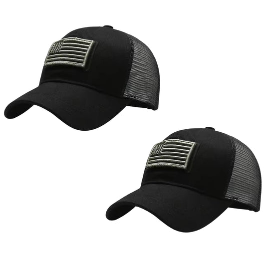 2x DINO American Flag Hat