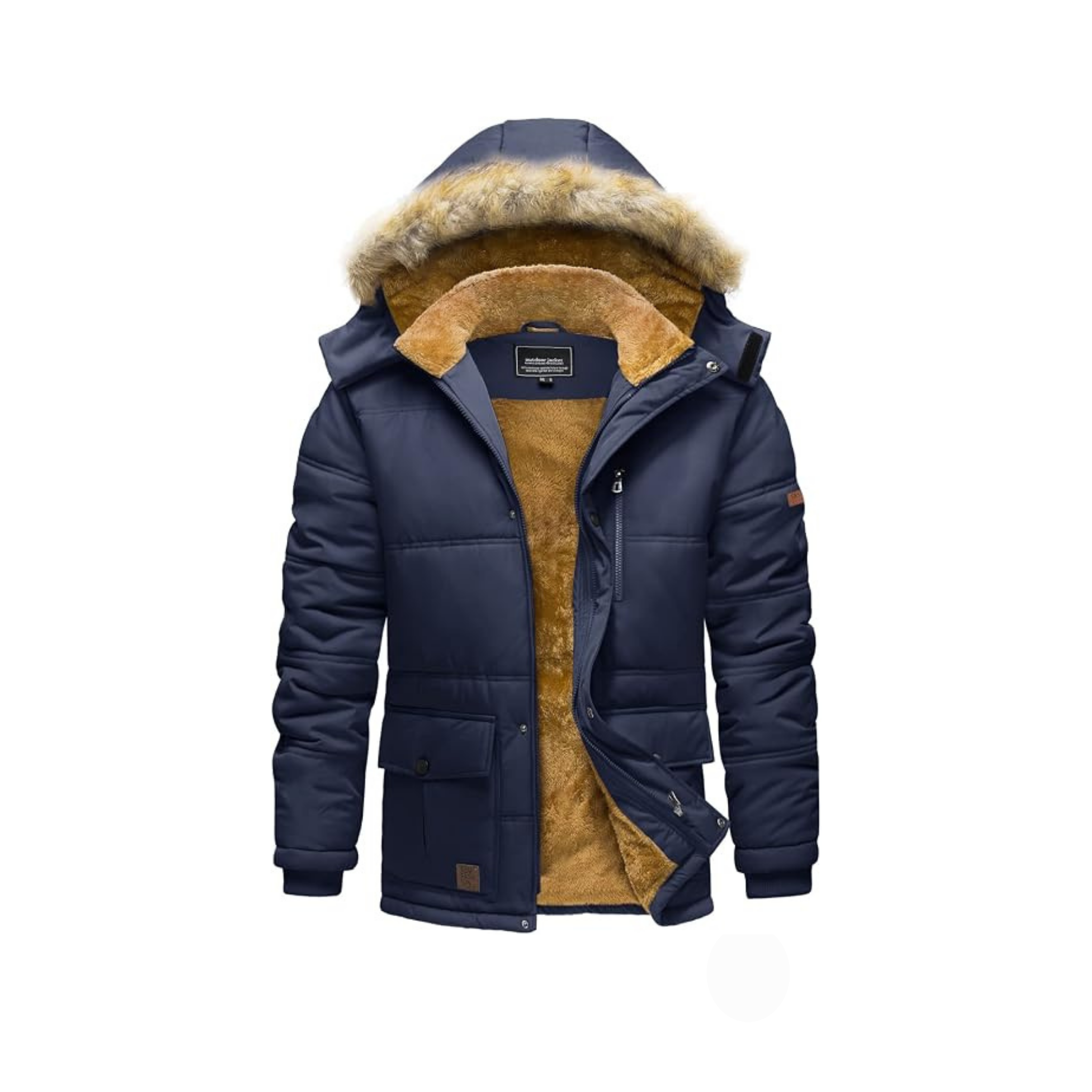 Men's Winter Hooded Jacket – Water-Repellent & Windproof Coat
