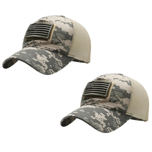 2x DINO American Flag Hat