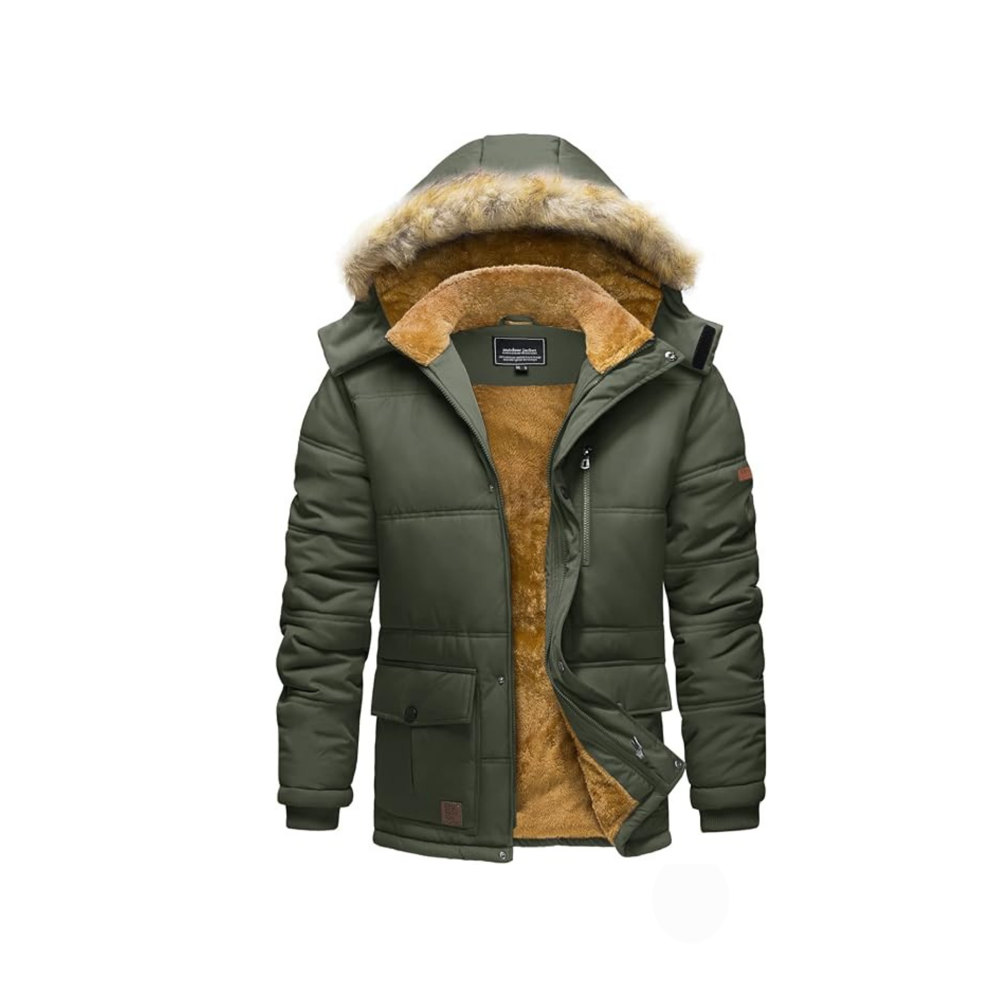 Men's Winter Hooded Jacket – Water-Repellent & Windproof Coat