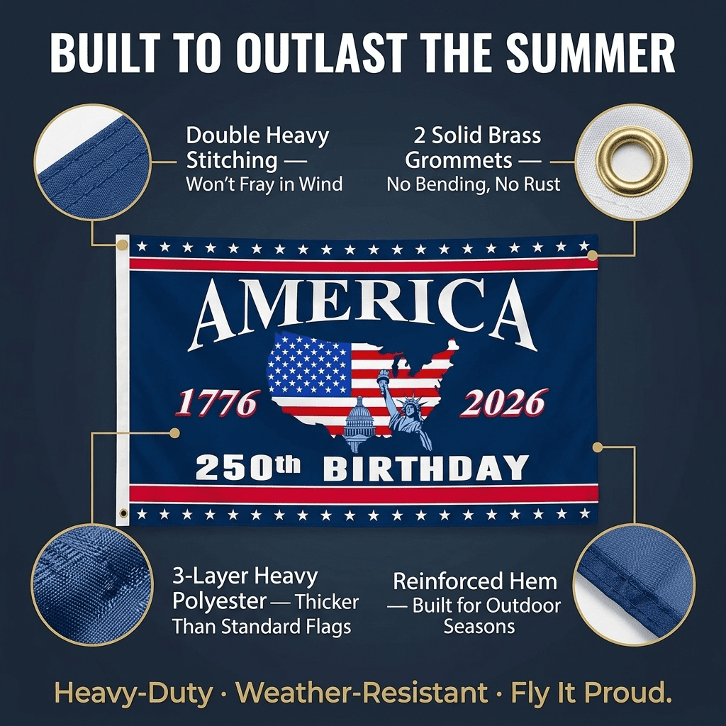 America 250th Birthday Flag