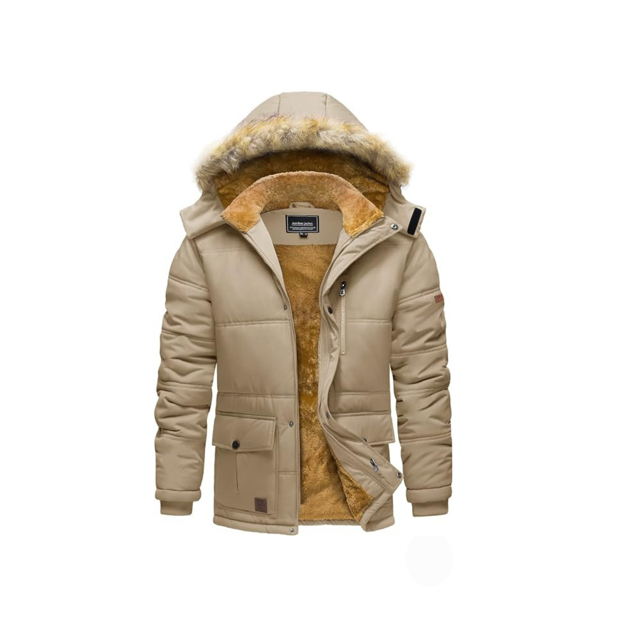 Men's Winter Hooded Jacket – Water-Repellent & Windproof Coat