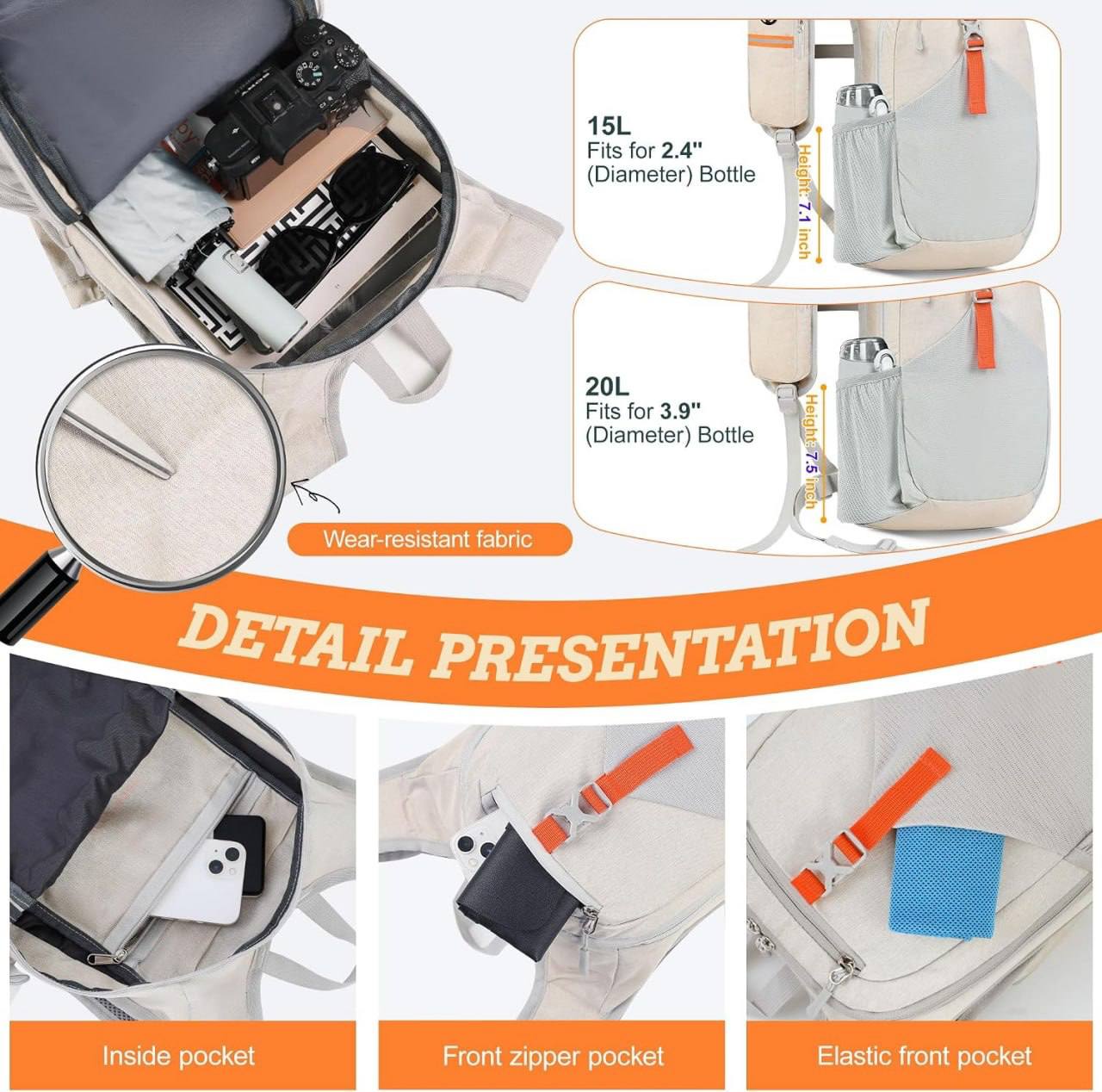 15L Foldable Hiking Backpack