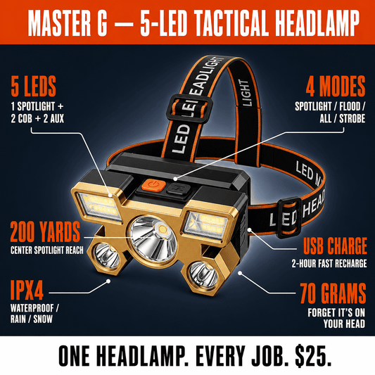 MASTER G TACTICAL HEADLAMP