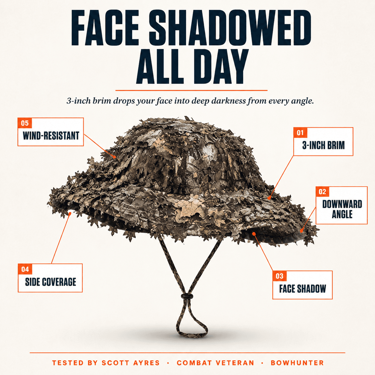 Predator 3d leafy boonie hat