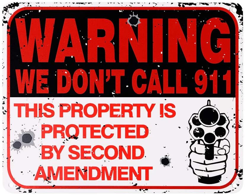 2-Pack Metal Private Property No Trespassing Warning Sign